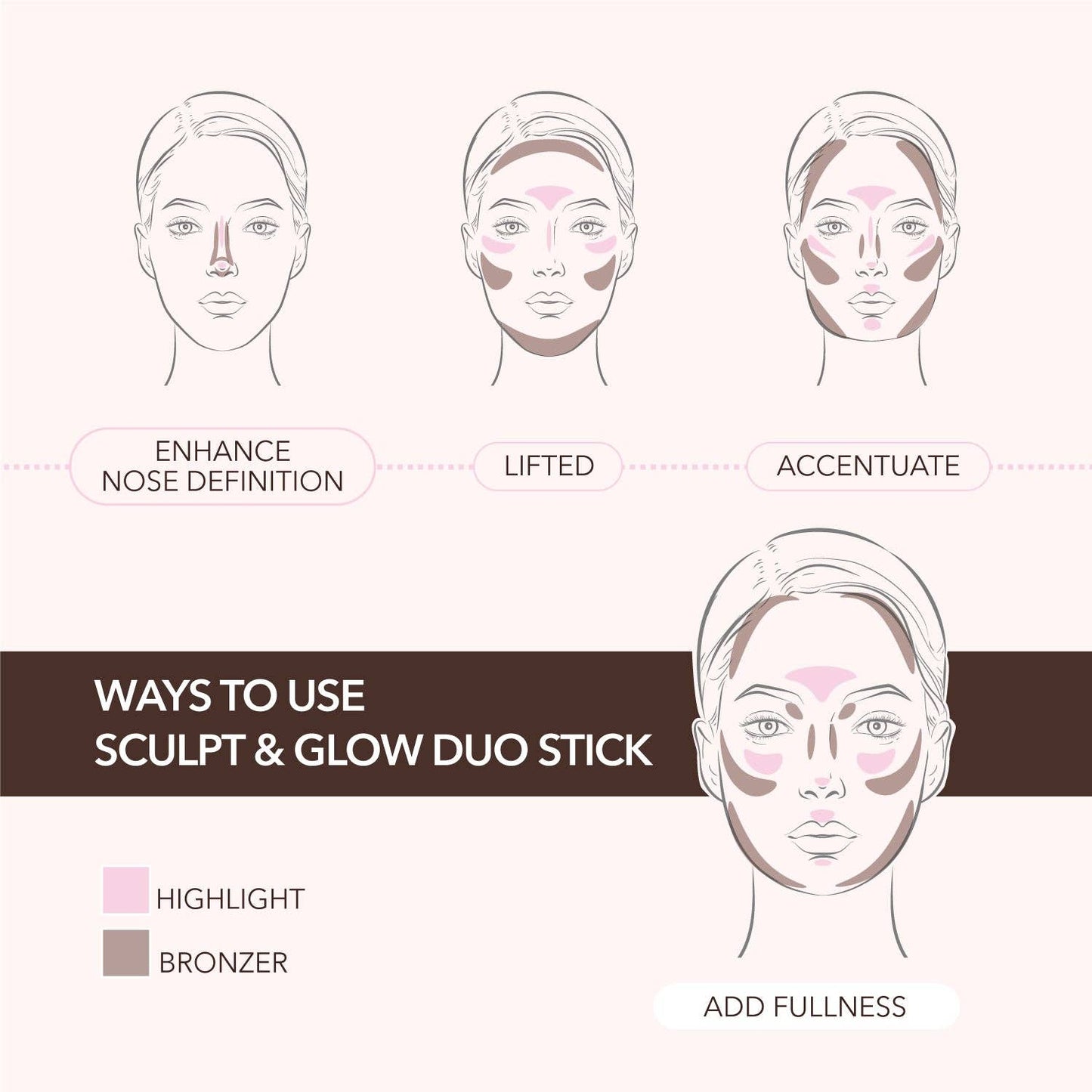 MOIRA Sculpt & Glow Duo Stick (400, Glowing Up!) B110 LW3