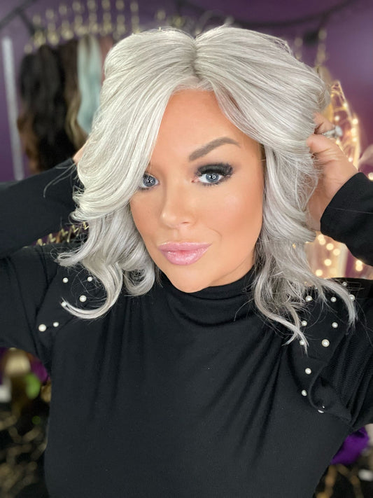Billie Glamour Grey HT HS Platinum Luxury Wig Sample A Not Returnable NV1