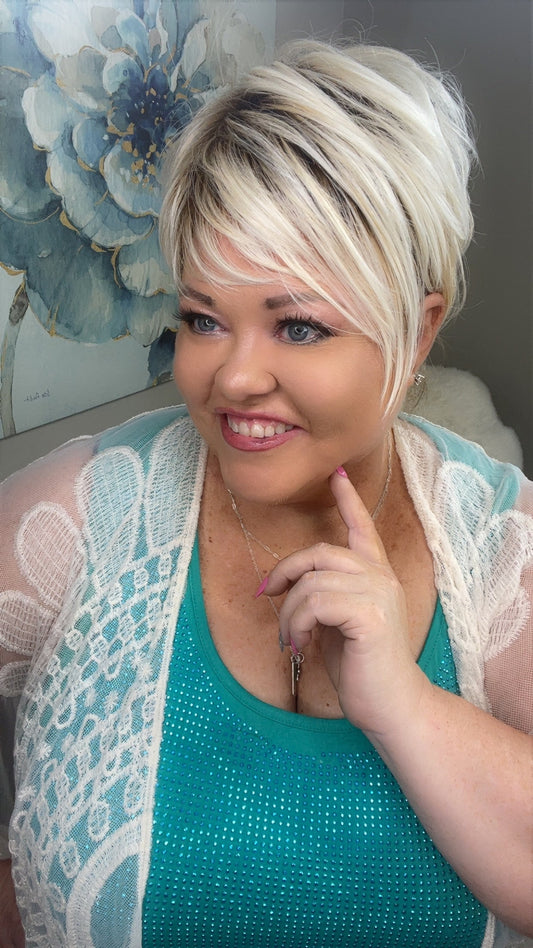 Alice – Luxury Wig by Chic Lifestyle Shown in California Blonde.