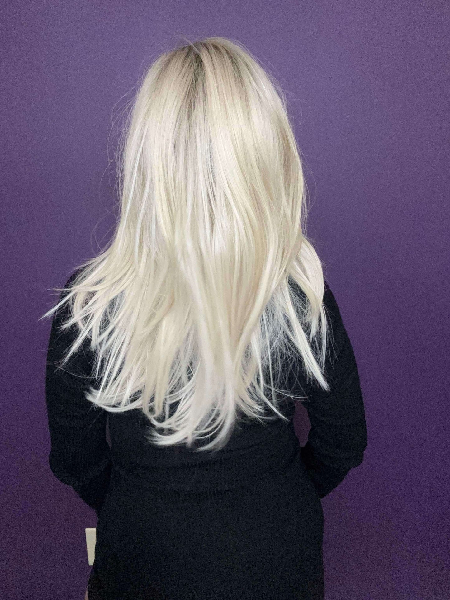 Ashlyn – Luxury Wig by Chic Lifestyle Shown in Platinum Princess.