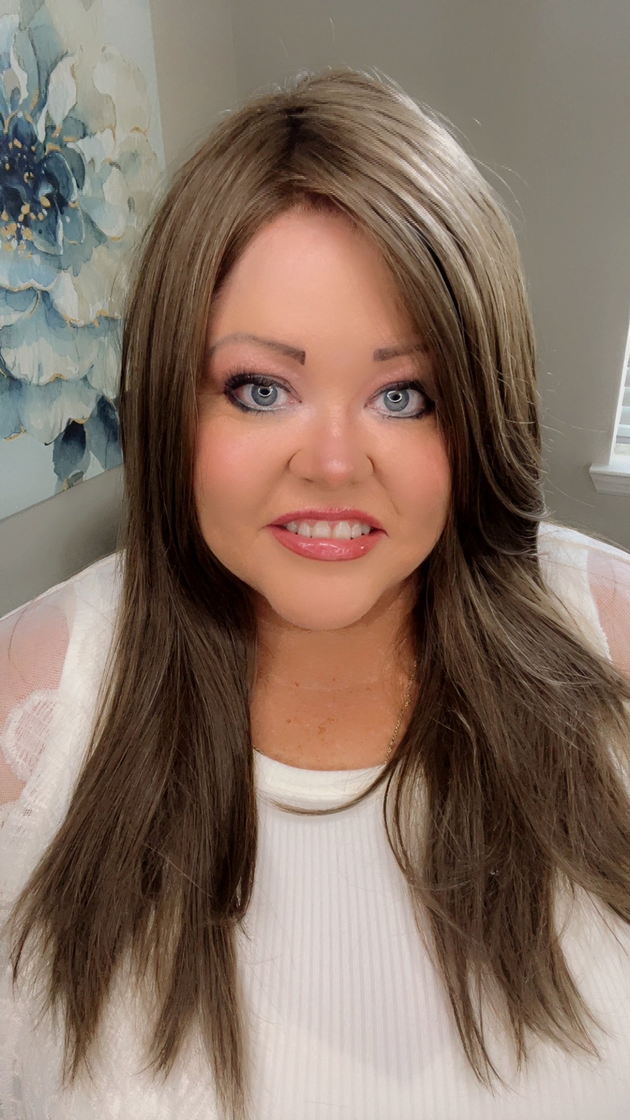 BRIDGETTE 25 – Luxury Wig by Chic Lifestyle Shown in Hazelnut.