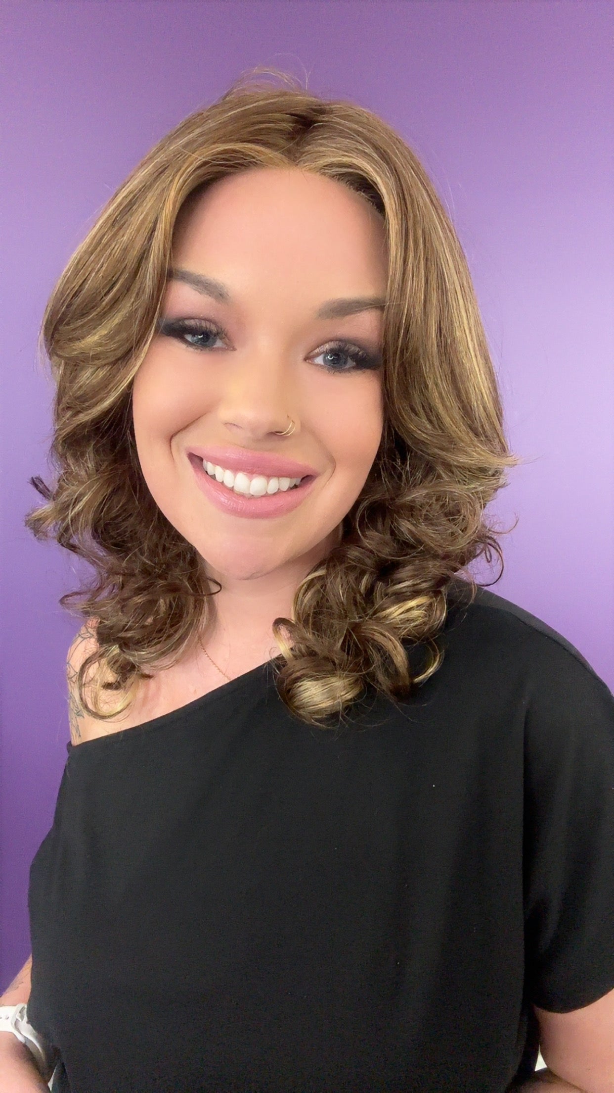 CANDY CHOCOLATE SWIRL NHS Premium Luxury Wig *Sample A NOT RETURNABLE* NV1