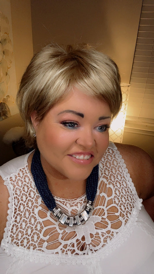 LOUISE SATIN GOLD NHS Premium Luxury Wig *Sample A NOT RETURNABLE* NV1