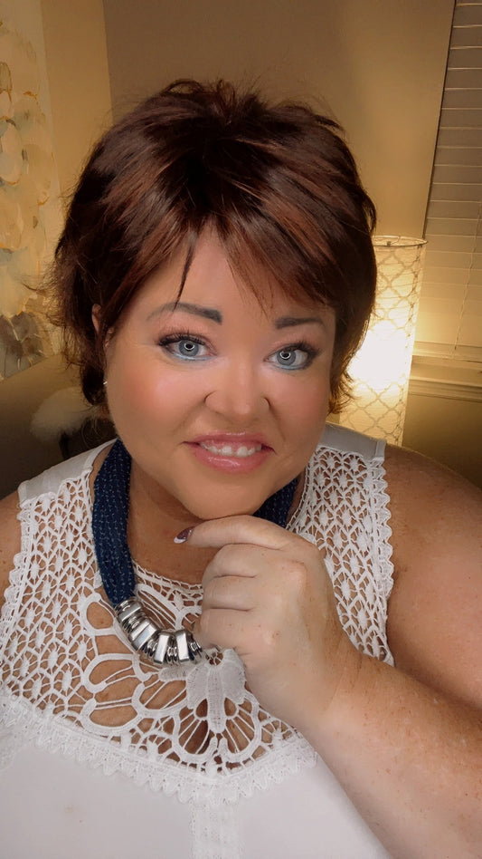 LOUISE SHEER PLUM NHS Premium Luxury Wig *Sample A NOT RETURNABLE*