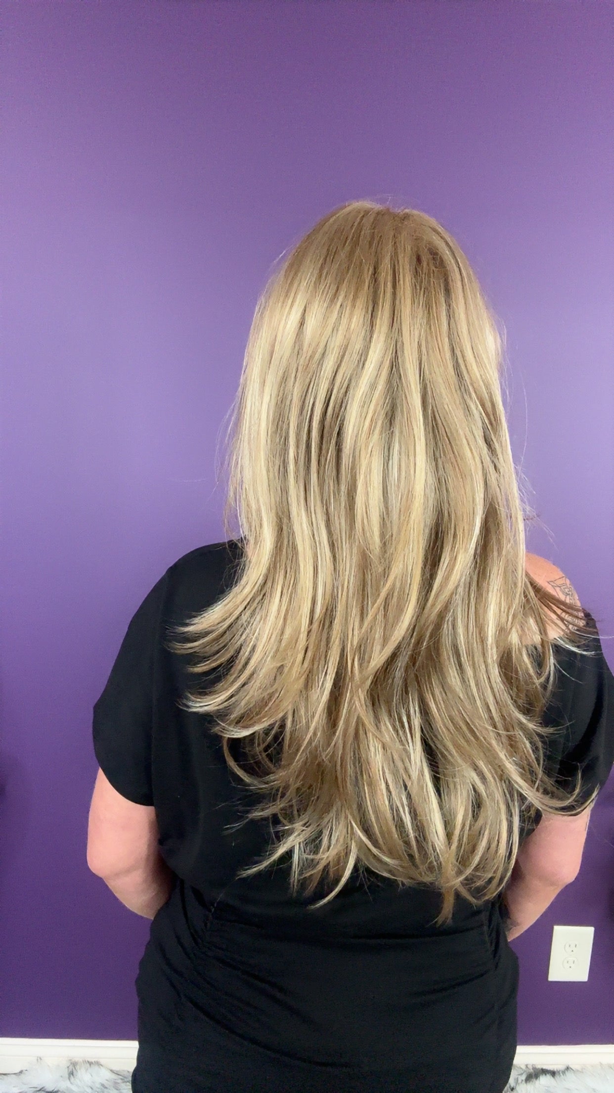 LUCY – Luxury Wig by Chic Lifestyle Shown in Misty Sunrise.