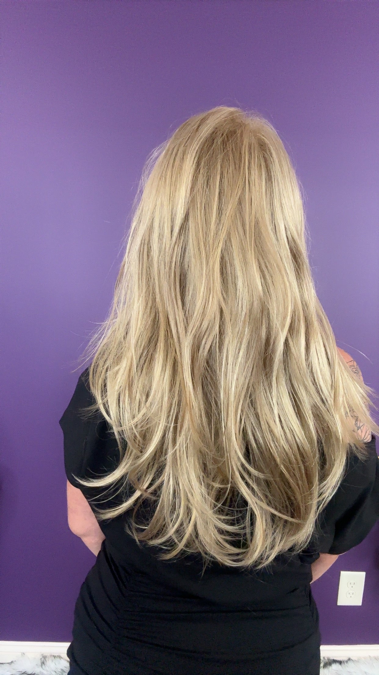 LUCY – Luxury Wig by Chic Lifestyle Shown in Satin Gold.