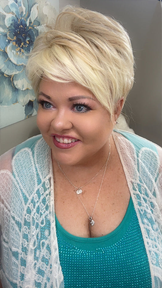 MEG – Luxury Wig by Chic Lifestyle Shown in Endless Sunlight.