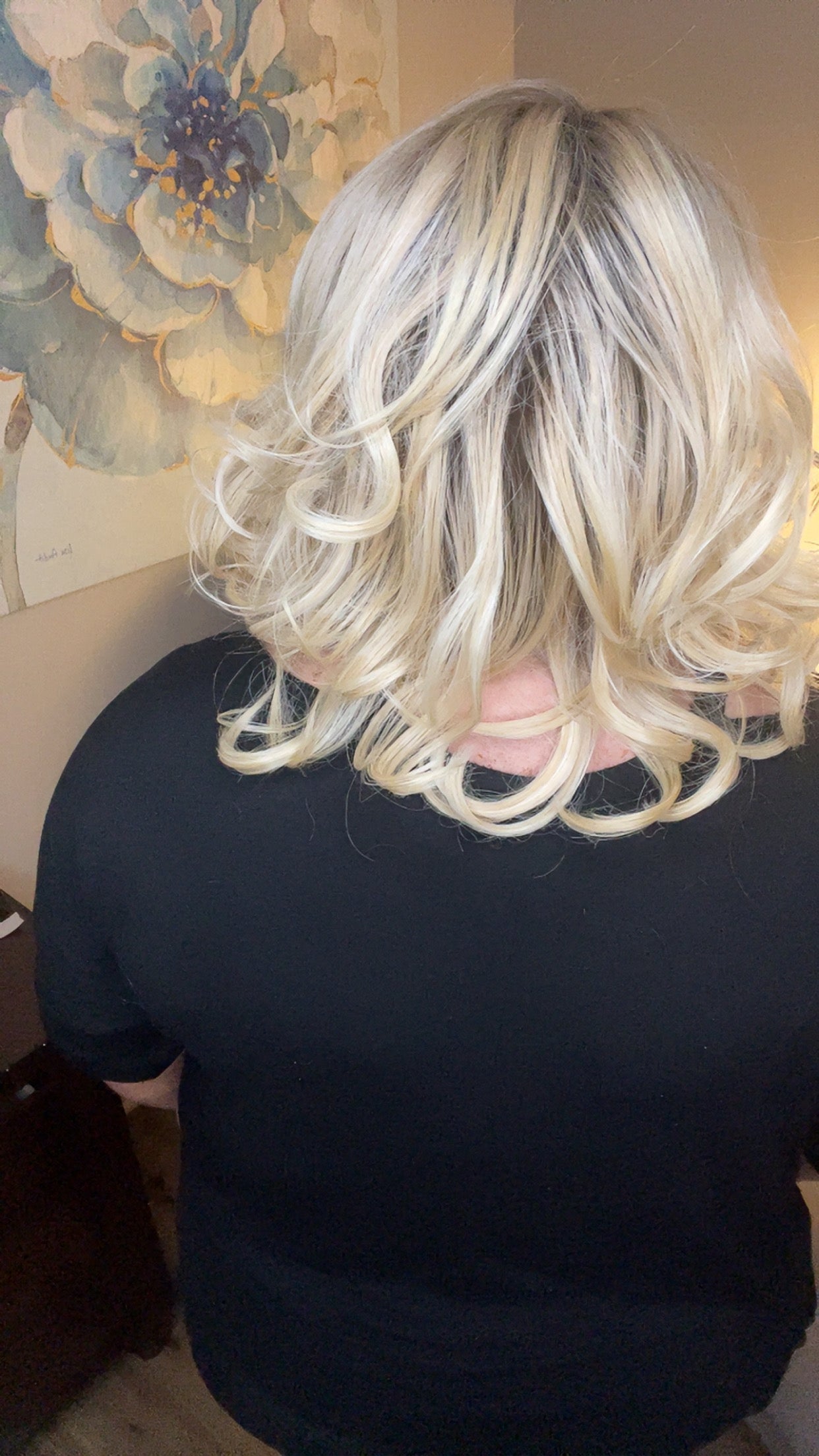 NATALIE – Luxury Wig by Chic Lifestyle Shown in Platinum Princess.