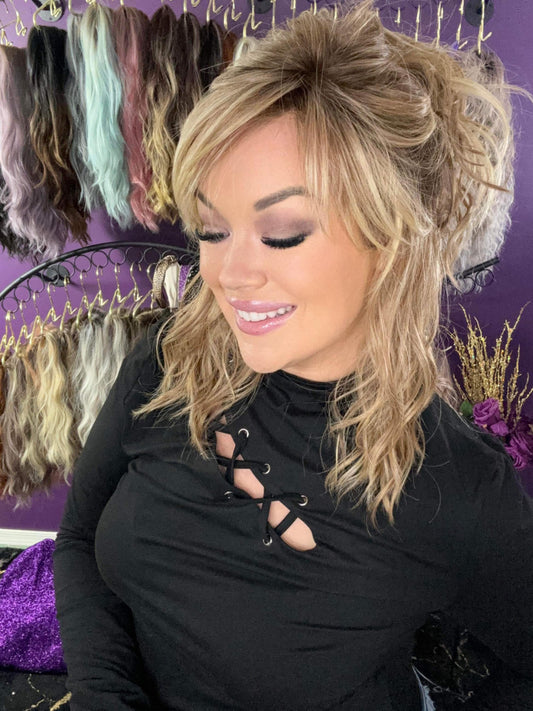 TINA – Luxury Wig by Chic Lifestyle Shown in Summer Blonde.