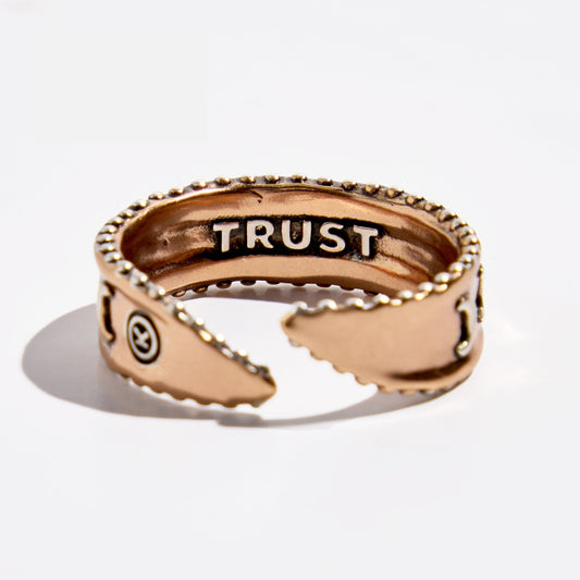 Trust Moon Phase Adjustable Ring