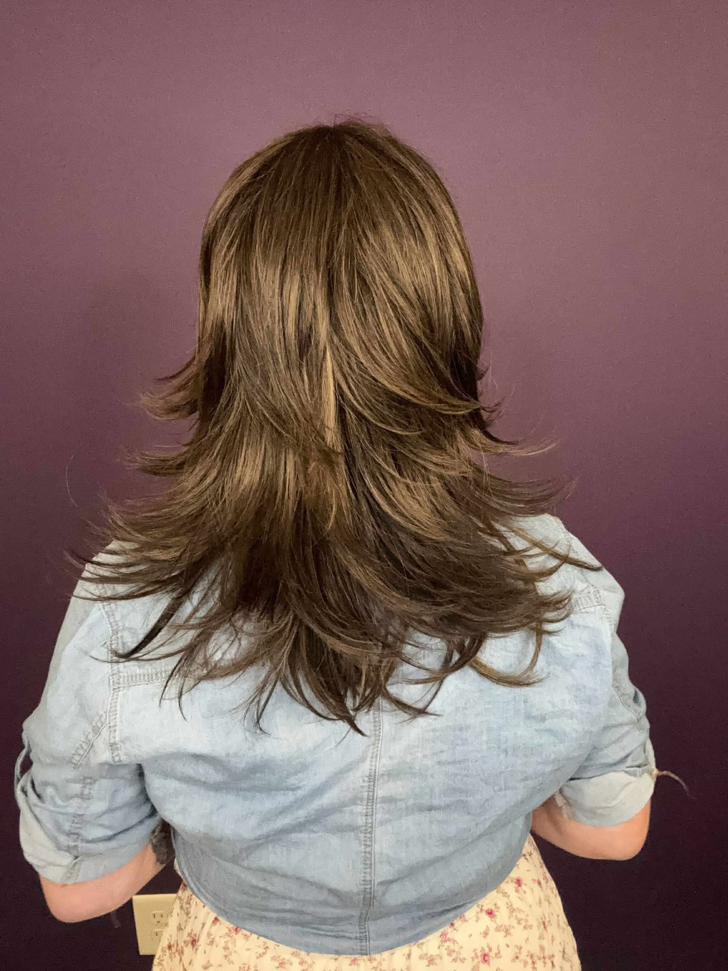 Violet – Luxury Wig by Chic Lifestyle Shown in Milk Chocolate.