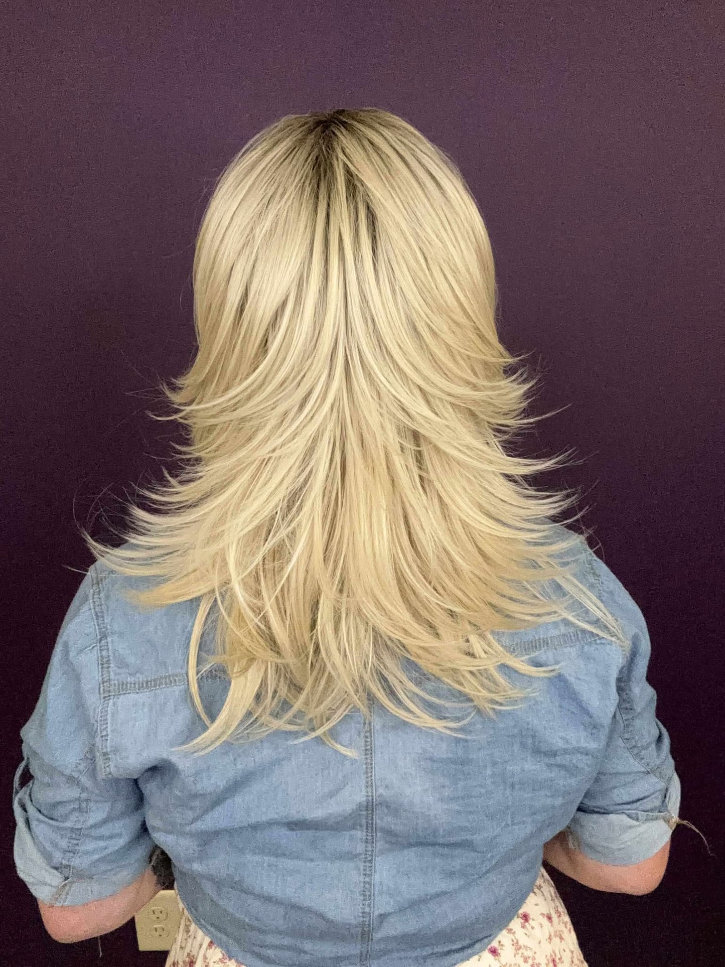 Violet – Luxury Wig by Chic Lifestyle Shown in Platinum Princess.