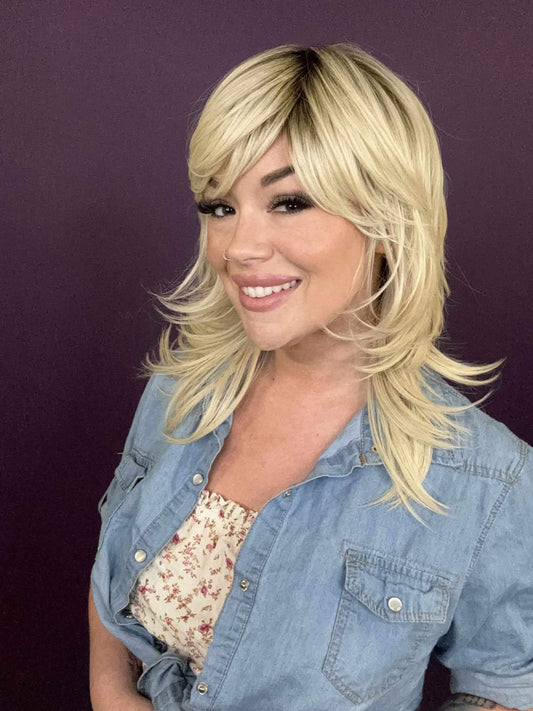 Violet – Luxury Wig by Chic Lifestyle Shown in Platinum Princess.