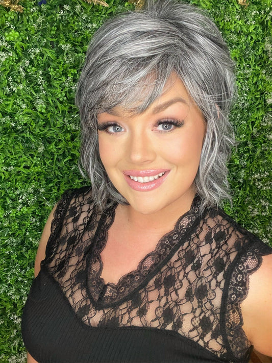 GINA SALT AND PEPPER HS Luxury Wig *Sample A NOT RETURNABLE*