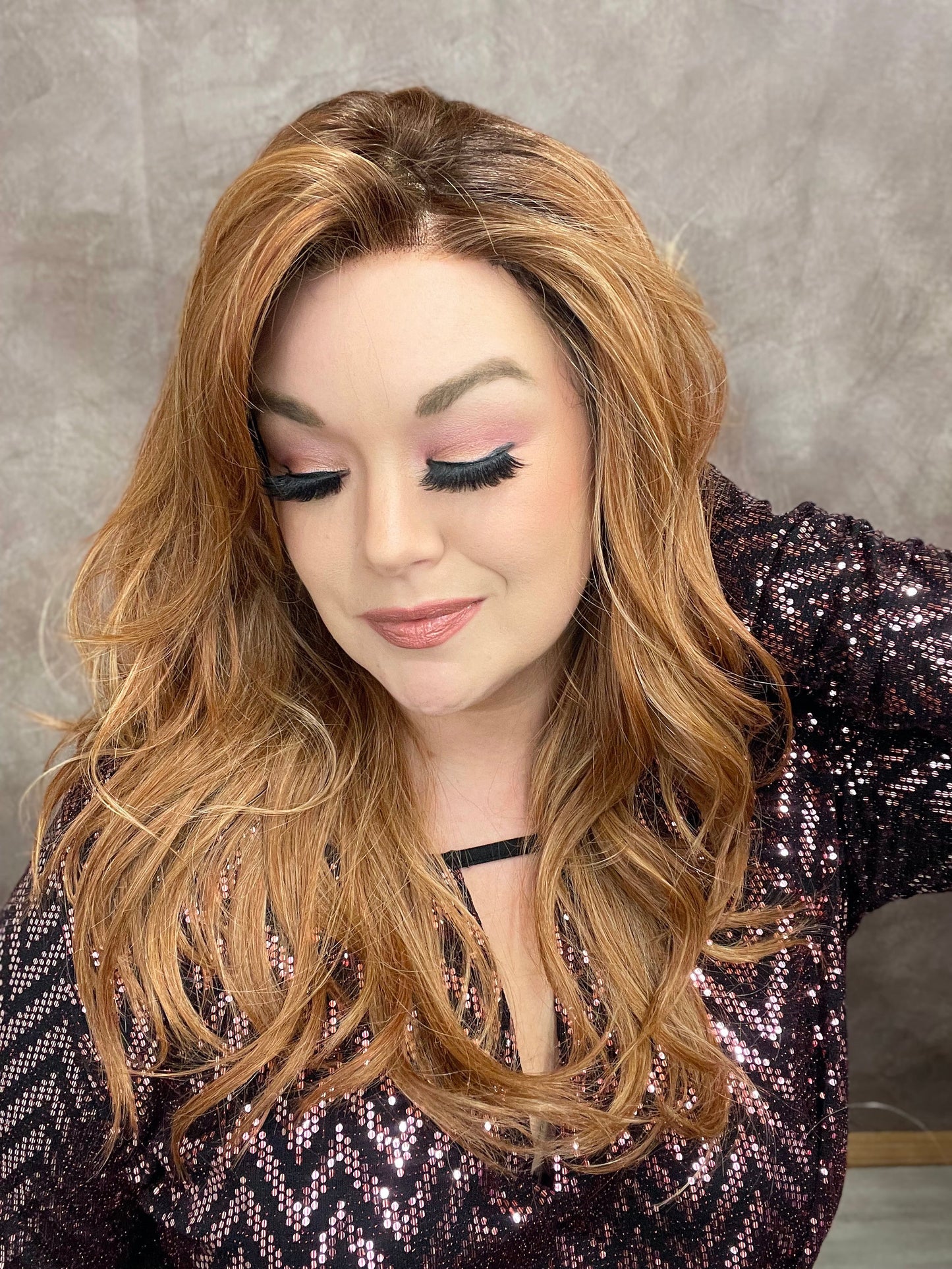 Finley Strawberry Kiss 28" HS Std luxury Wig WFEW LW3-AC1