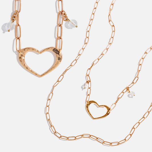 Love Open Heart Long Chain Necklace