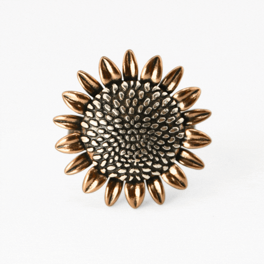 Have Faith Sunflower Inspire Adjustable Ring