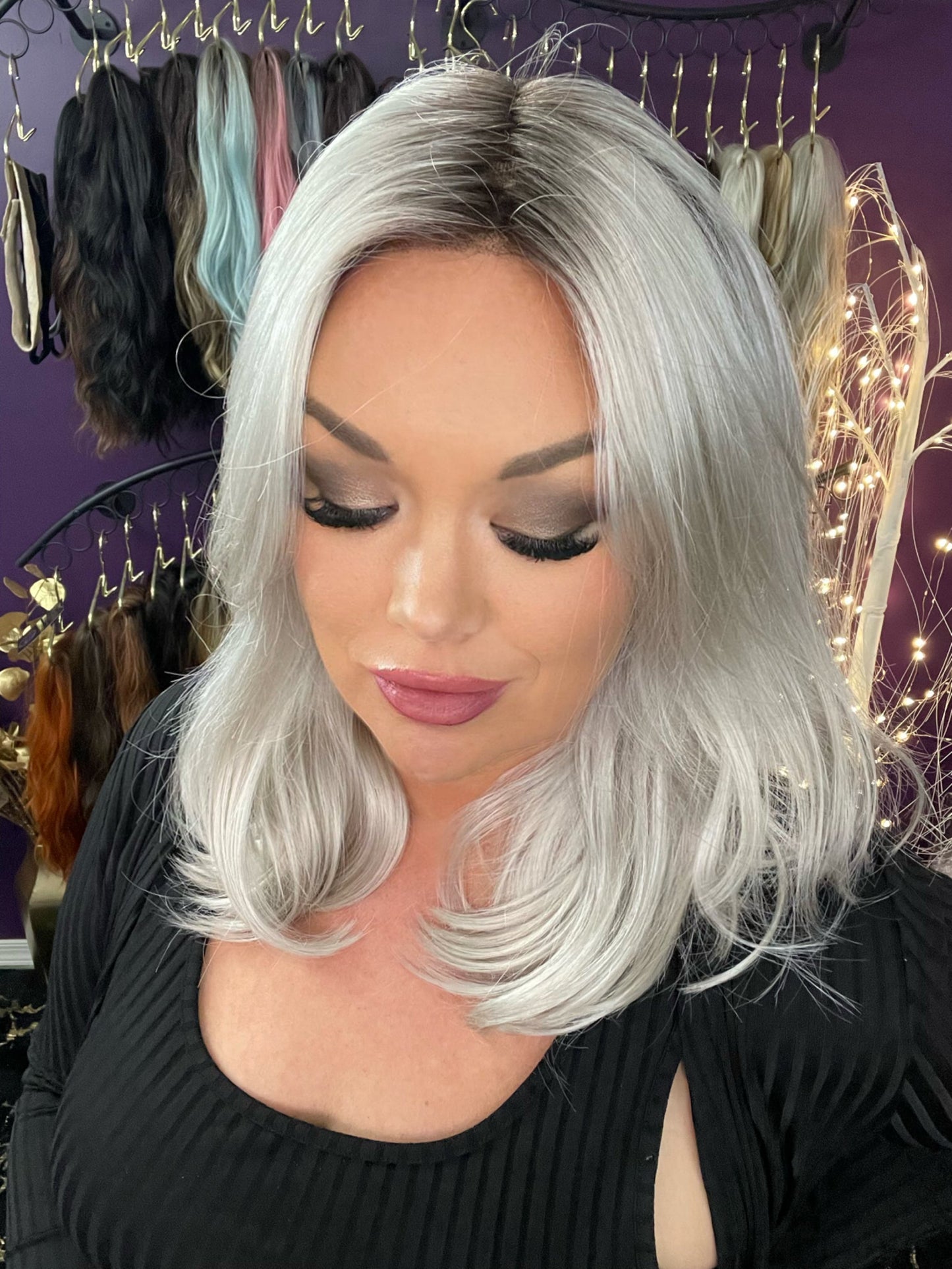 DEMI SNOWY GREY NHS Premium Luxury Wig LW3