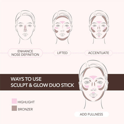 MOIRA Sculpt & Glow Duo Stick (400, Glowing Up!) B110 LW3