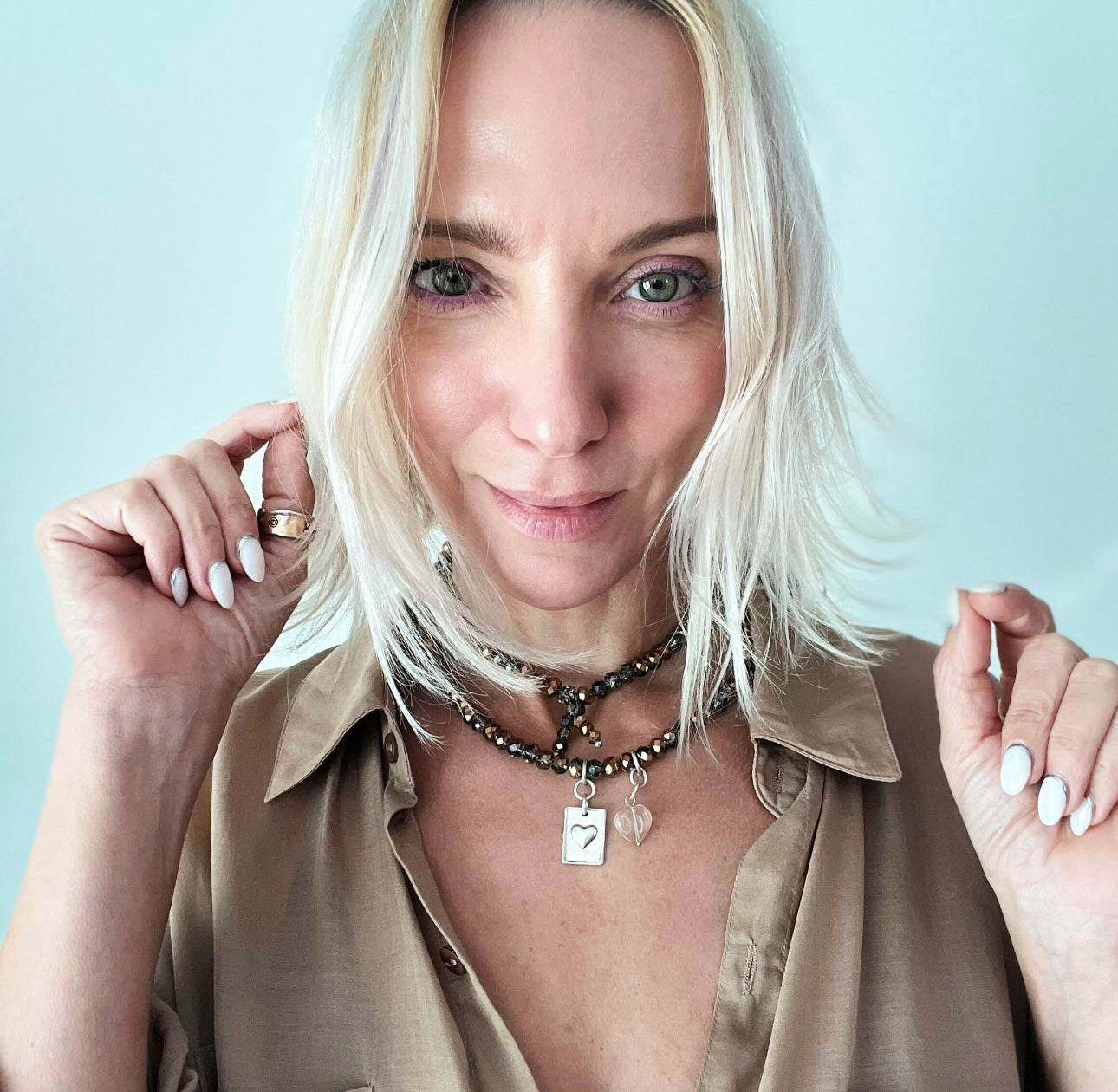 Woke Up Sexy As Hell Again Heart Crystal Boho Wrap Bracelet/Necklace