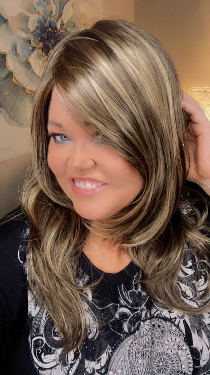 BLAZE MOCHA GOLD NHS Premium Luxury Wig *Sample A NOT RETURNABLE* NV1