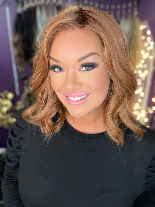 BILLIE HS HT SAFFRON SPICE HS PLATINUM LUXURY WIG *SAMPLE A NOT RETURNABLE*