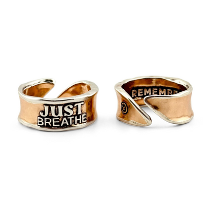 Just Breathe Remember Adjustable Ring
