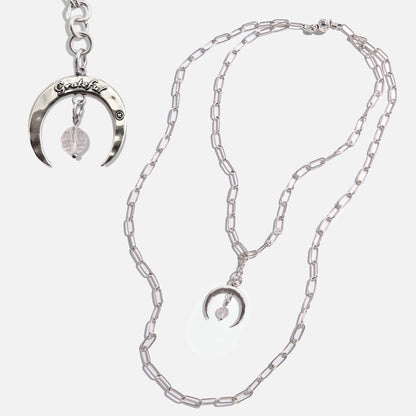 Grateful Crescent Moon Klink Necklace