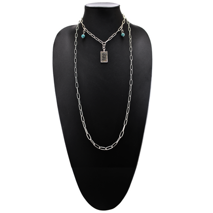 Take a Deep Breath and Let That Shit Go Heart Klink Necklace