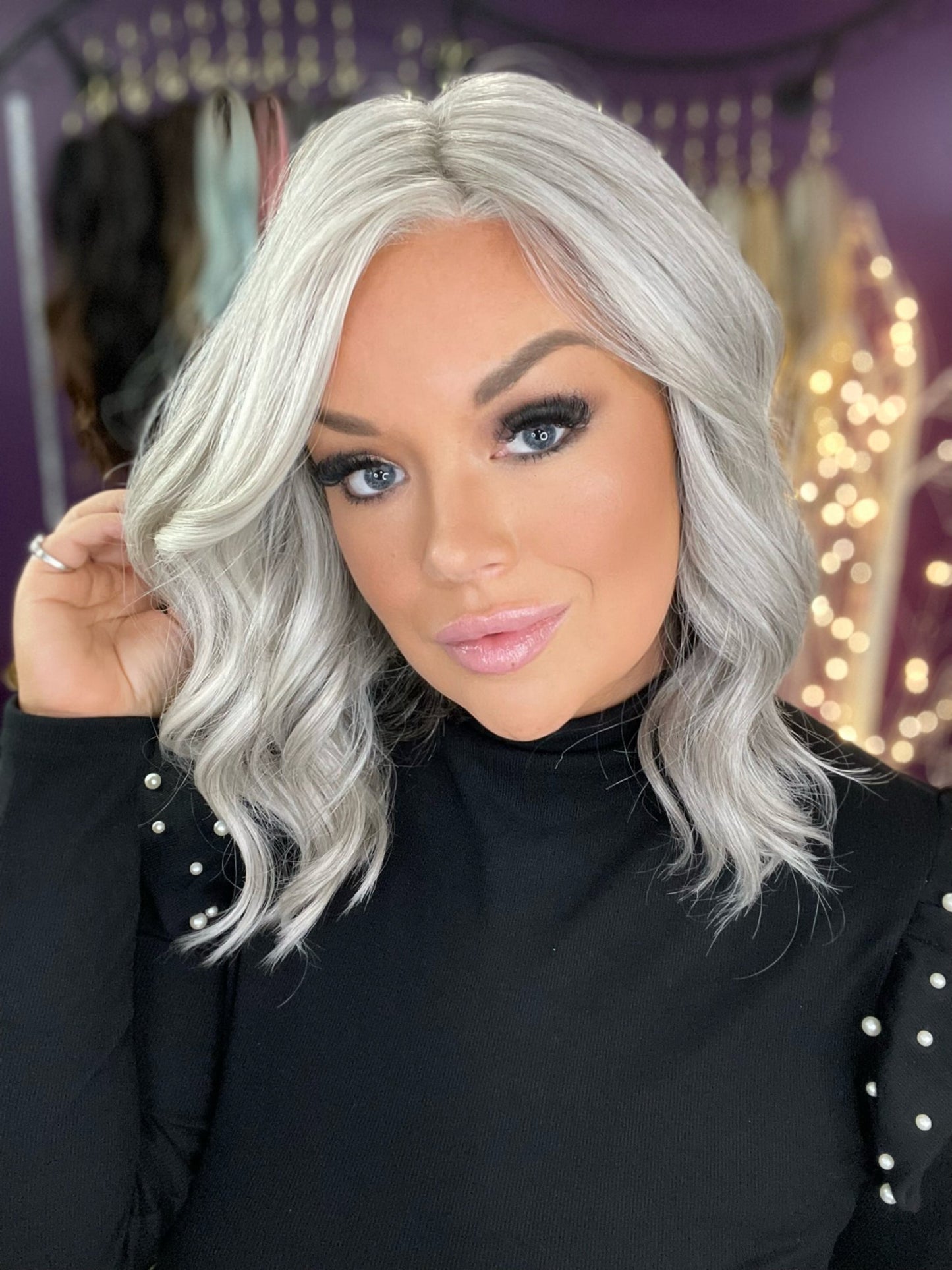 Billie Glamour Grey HT HS Platinum Luxury Wig Sample A Not Returnable NV1