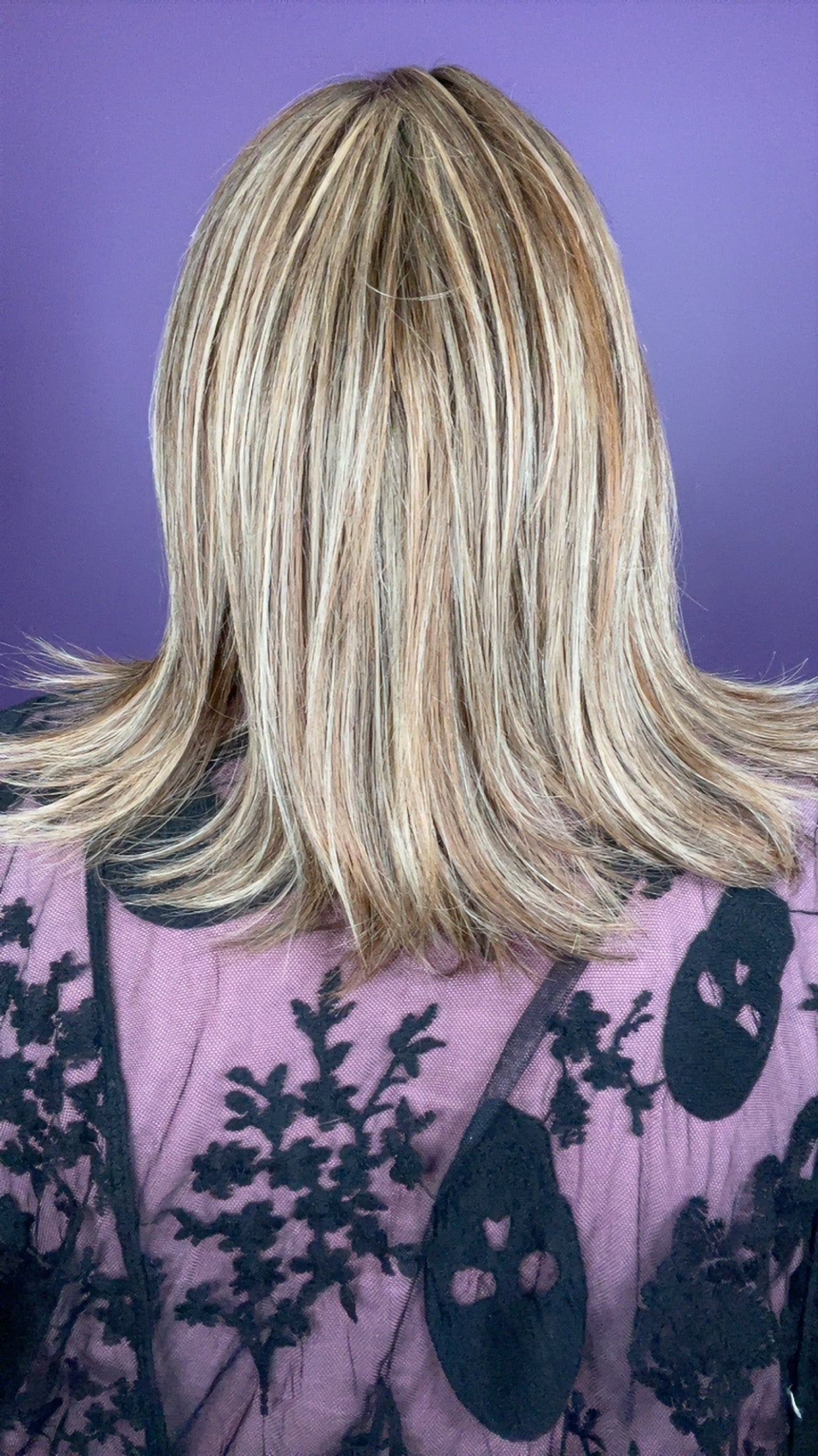 Capri Human Hair Wig 16" Hand-Tied Light Brown with Blonde Blend