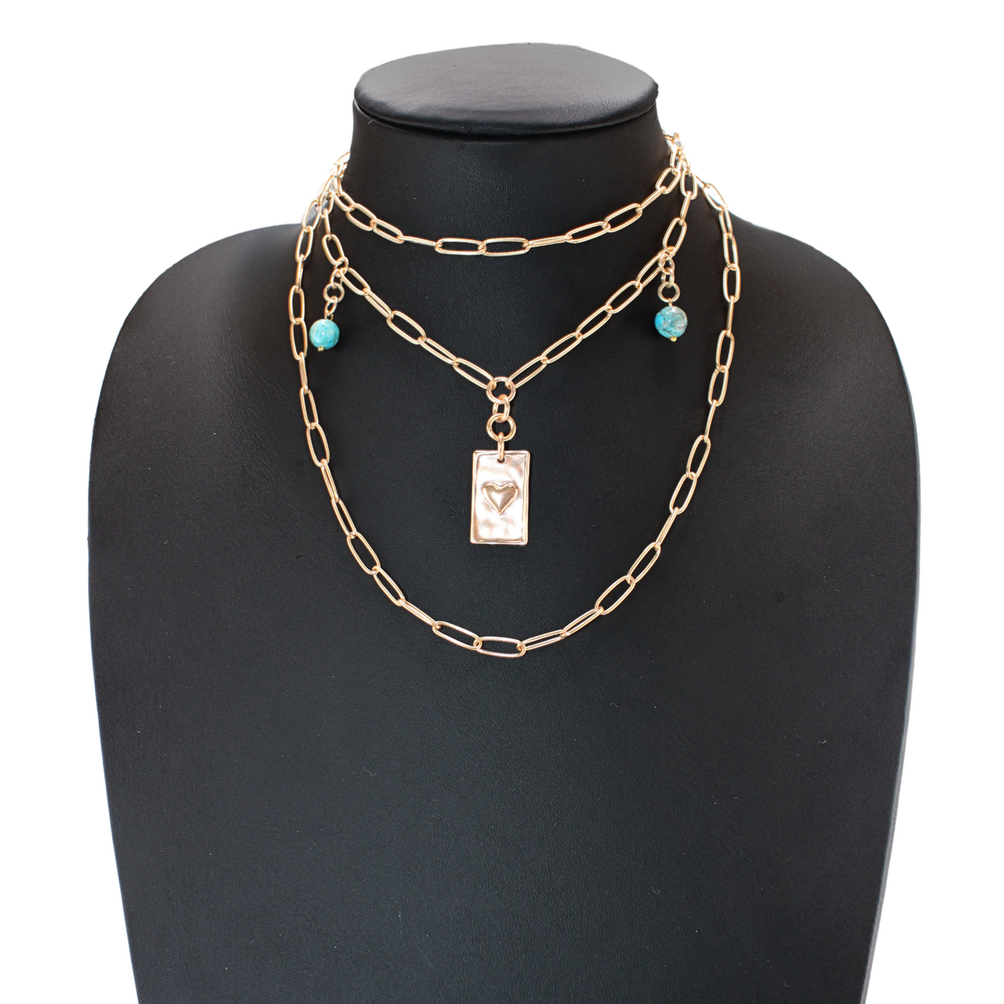 Take a Deep Breath and Let That Shit Go Heart Klink Necklace