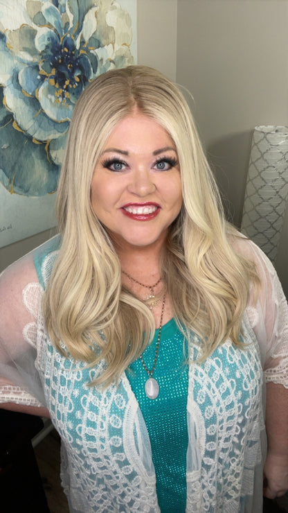 MIKAYLA HUMAN HAIR WIG 28" HAND TIED WITH GRIP