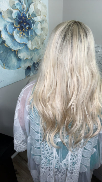 CARIE HUMAN HAIR WIG 28"WITH MEDICAL CAP