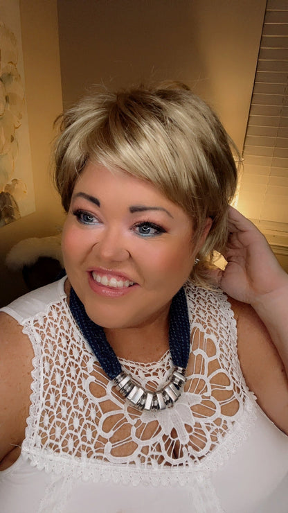 LOUISE SATIN GOLD NHS Premium Luxury Wig *Sample A NOT RETURNABLE* NV1