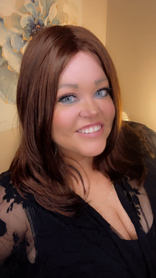 DEMI SHEER PLUM NHS Premium Luxury Wig *Sample A NOT RETURNABLE* NV1