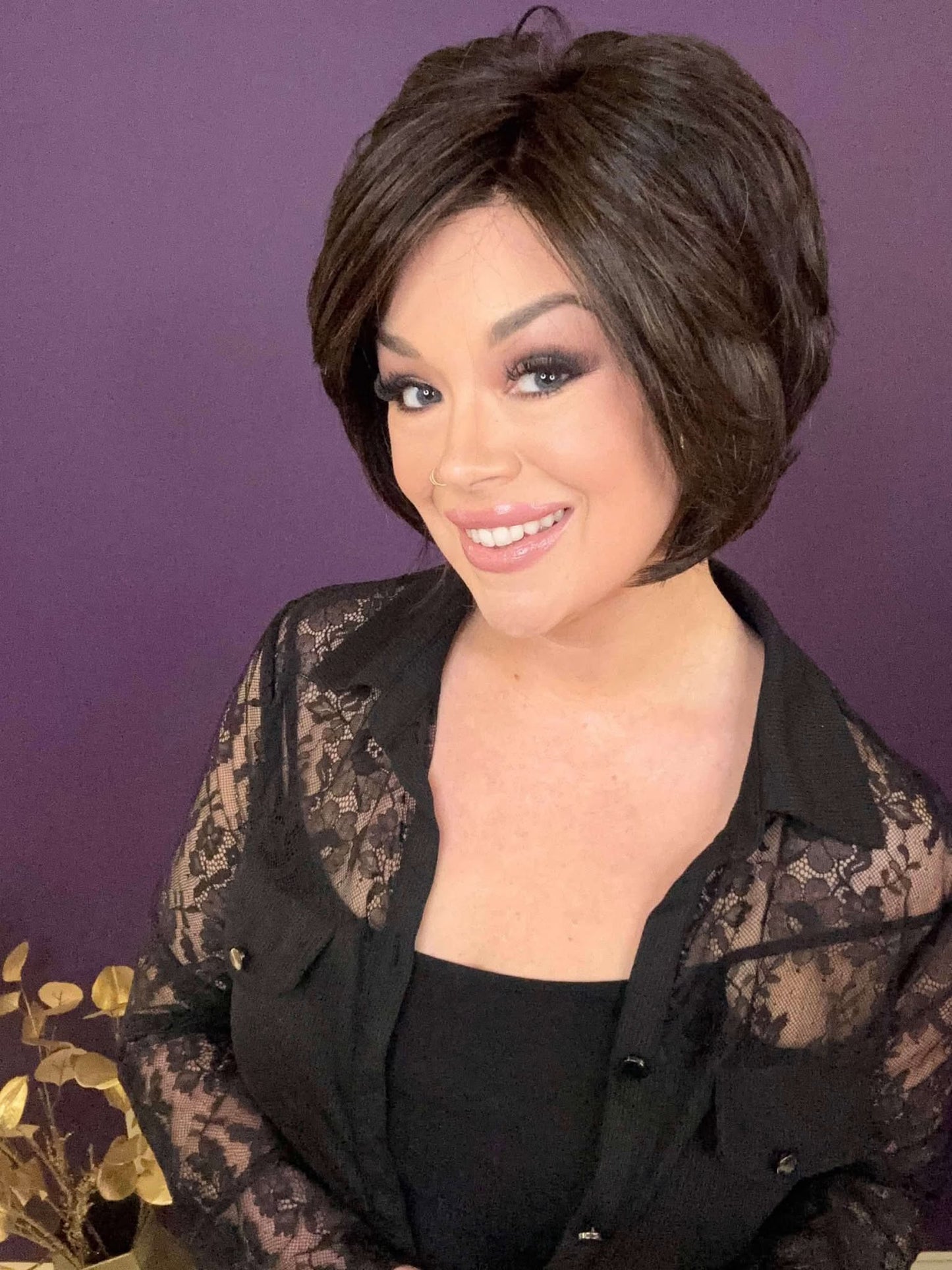 CHARLOTTE 2.0 ESPRESSO BROWN HS Luxury Wig *Sample A NOT RETURNABLE*