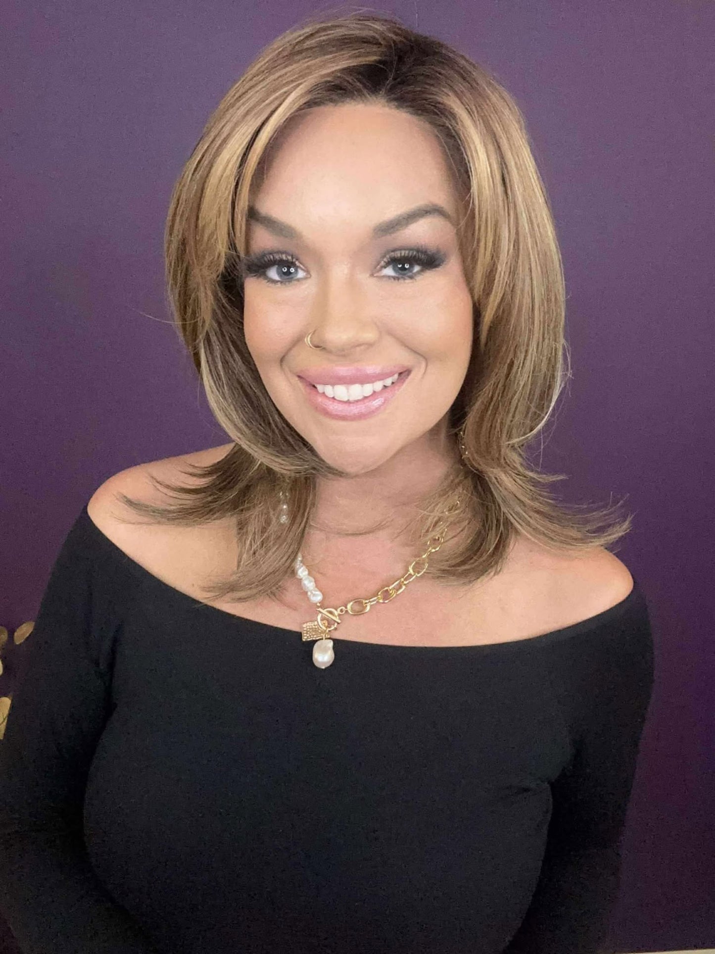 Nicola Mocha Swirl HS Luxury Wig LW3