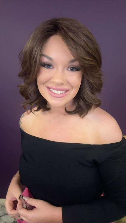 ELIZA WARM GANACHE BROWN HS HTDIAMOND LUX WIG *SAMPLE A*