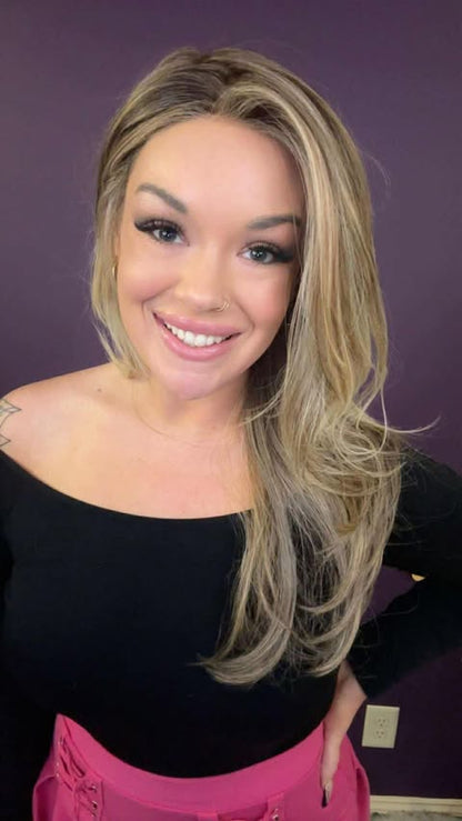 Aurora Truffle Mocha Cream HS HT Diamond Luxury Wig LW3-AC1