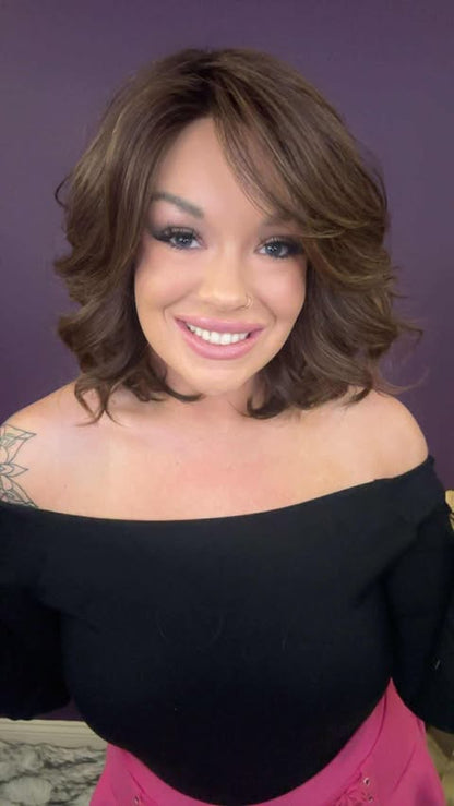 ELIZA WARM GANACHE BROWN HS HTDIAMOND LUX WIG *SAMPLE A*