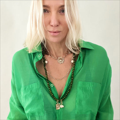 Today I Choose Joy Heart Wood Boho Wrap Bracelet/Necklace