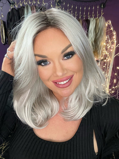 DEMI SNOWY GREY NHS Premium Luxury Wig LW3