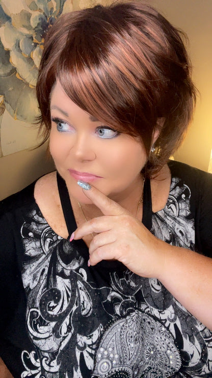 LOLA SHEER PLUM NHS Premium Luxury Wig *Sample A NOT RETURNABLE* NV1