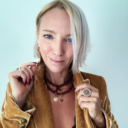 I Am Safe Heart Wood Boho Wrap Bracelet/Necklace