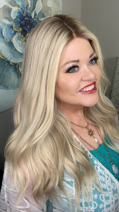 CHRISTY HUMAN HAIR WIG 28" WITH GRIP CAP