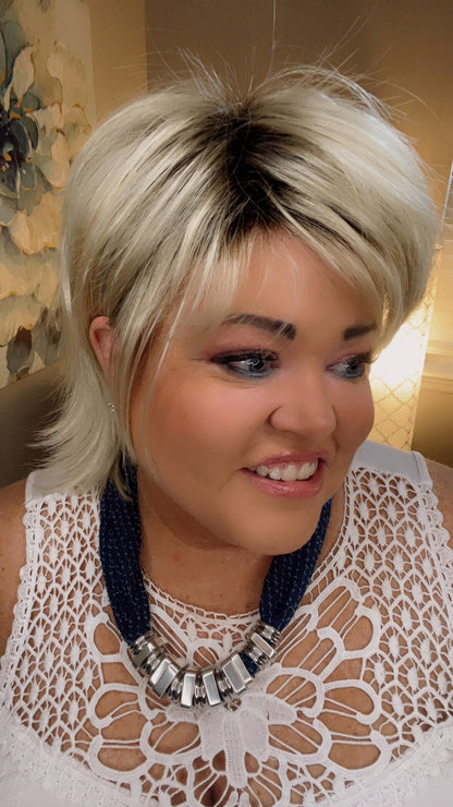 SHANNON – Luxury Wig by Chic Lifestyle Shown in Silky Sand.