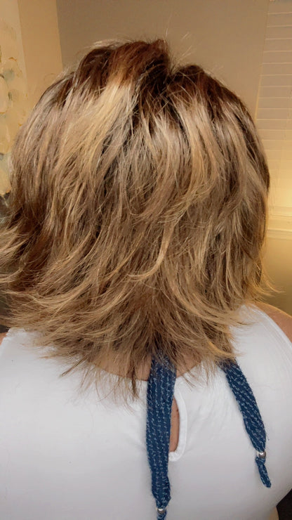 LOUISE DARK AMBER NHS Premium Luxury Wig *Sample A NOT RETURNABLE*