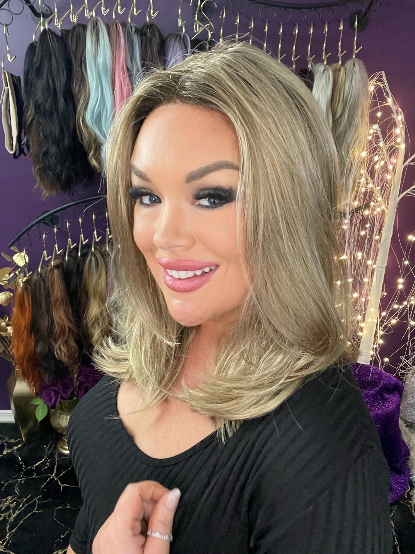 DEMI BLUSH BLONDE NHS Premium Luxury Wig *Sample A NOT RETURNABLE* NV1