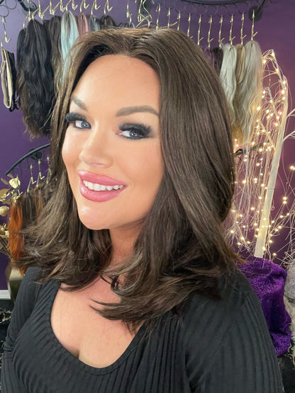 DEMI WALNUT BROWN NHS Premium Luxury Wig *Sample A NOT RETURNABLE* NV1